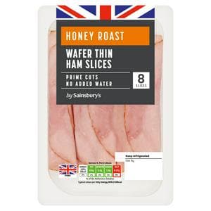 Sainsbury's 8 Honey Roast Wafer Thin Ham Slices 120g