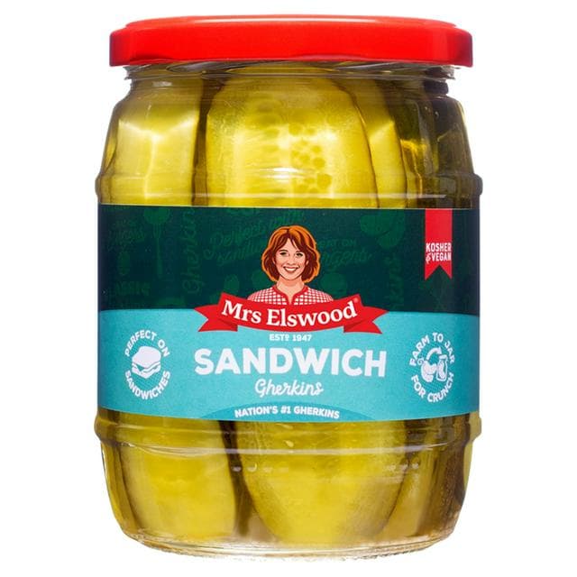 Mrs Elswood Sandwich Gherkins 540g (310g*) - gallery image 1
