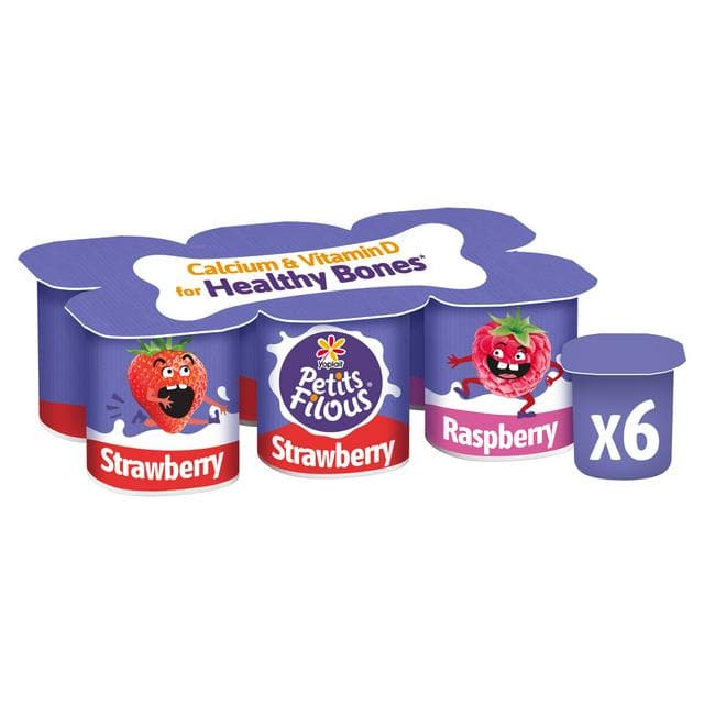 Petits Filous Kids Strawberry & Raspberry Yoghurt 6x47g - gallery image 1