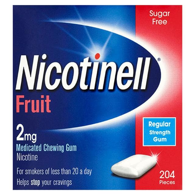 Nicotinell Gum Stop Smoking Aid Fruit Pieces 2mg x204 - gallery image 1
