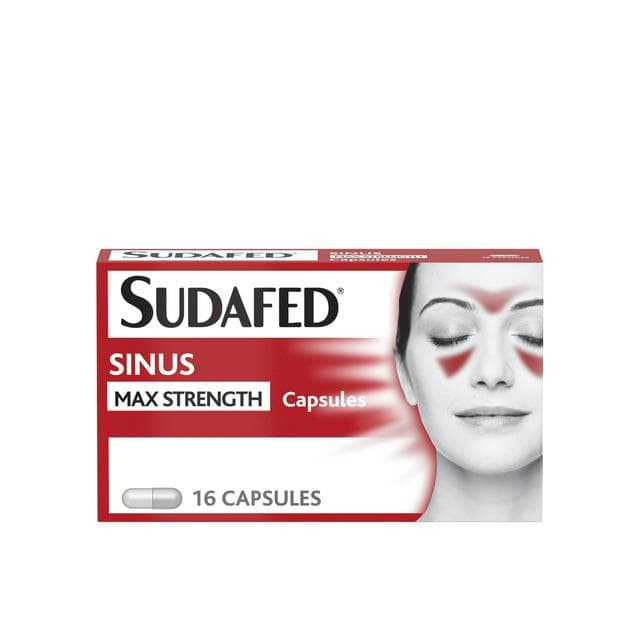 Sudafed Sinus Max Strength Capsules x16 - gallery image 1