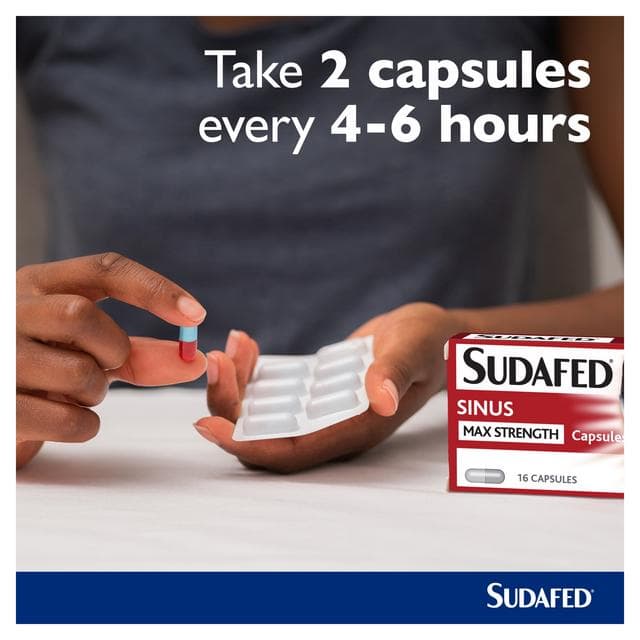 Sudafed Sinus Max Strength Capsules x16 - gallery image 5