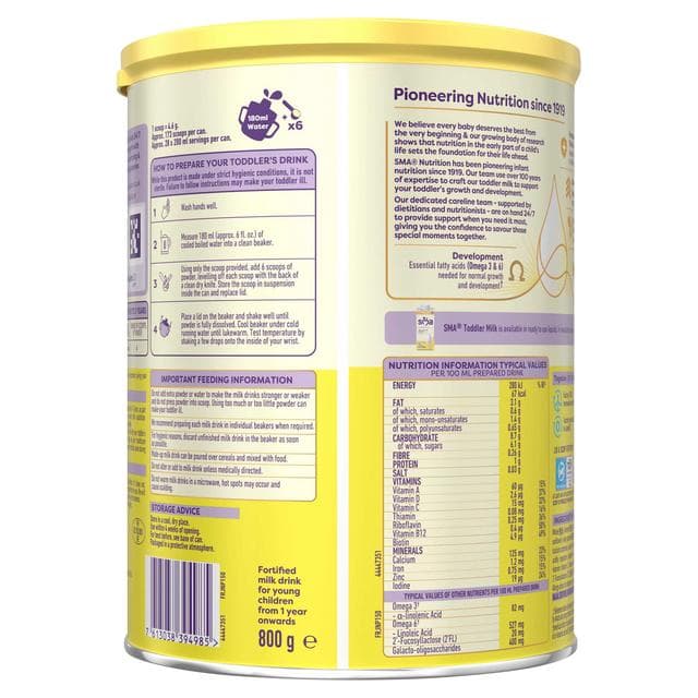 SMA Toddler Milk Powder 1-3 Years 800g - gallery image 4
