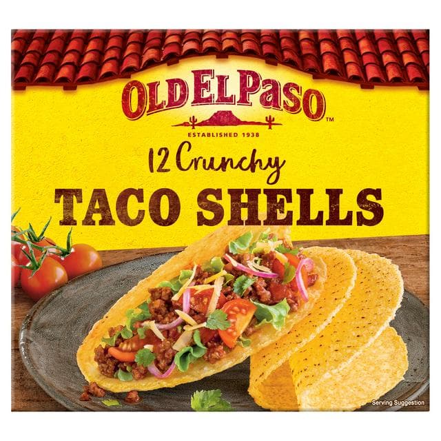 Old El Paso Mexican Crunchy Taco Shells x12 156g - gallery image 1