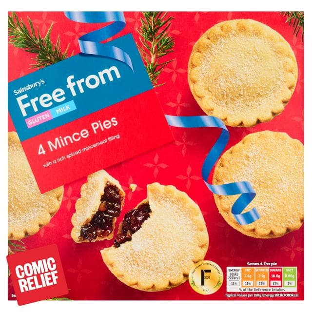 Sainsbury's Free From 4 x 230g Mince Pies - gallery image 1