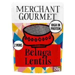 Merchant Gourmet Microwave Ready to eat Beluga Lentils 250g