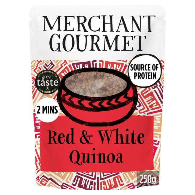 Merchant Gourmet Simply Cooked Red & White Quinoa 250g - gallery image 1