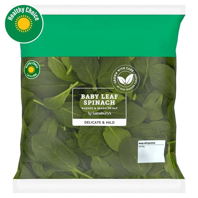 Sainsbury's Baby Leaf Spinach 120g - gallery image 1