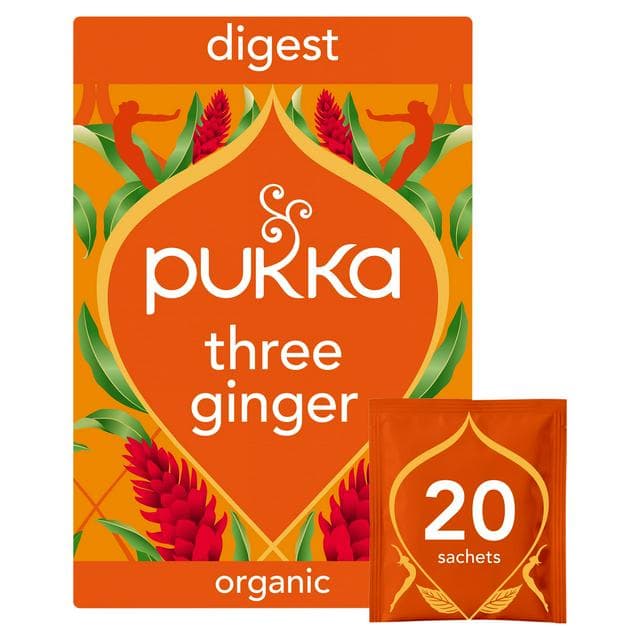 Pukka Organic Three Ginger Tea Home Compostable Herbal Tea Bags x20 - gallery image 1