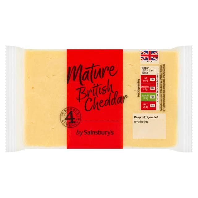 Sainsbury's British Mature Cheddar Cheese 400g - gallery image 1