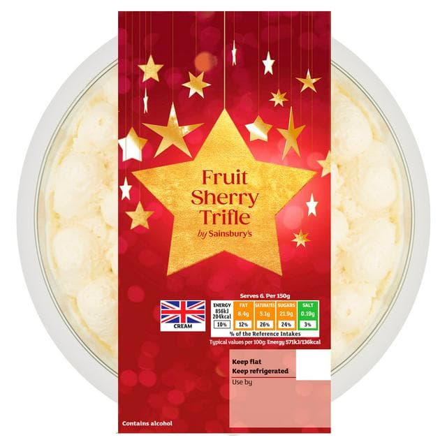 Sainsbury's Fruit Sherry Trifle 900g - gallery image 1