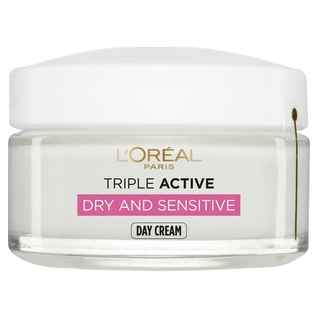 L'Oreal Paris Triple Active Day Moisturiser Dry & Sensitive Skin 50ml - gallery image 1