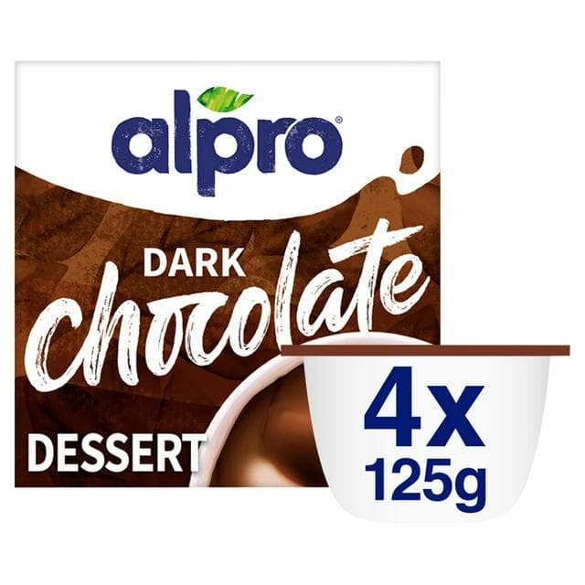 Alpro Dark Chocolate Flavour Dessert 4 x 125g - gallery image 1