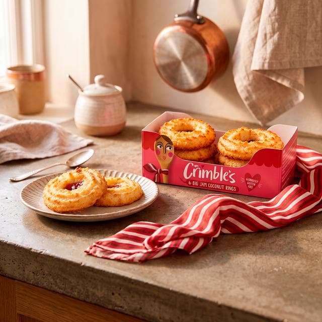 Mrs. Crimble's Gluten Free Jam Coconut Rings x6 240g - gallery image 3
