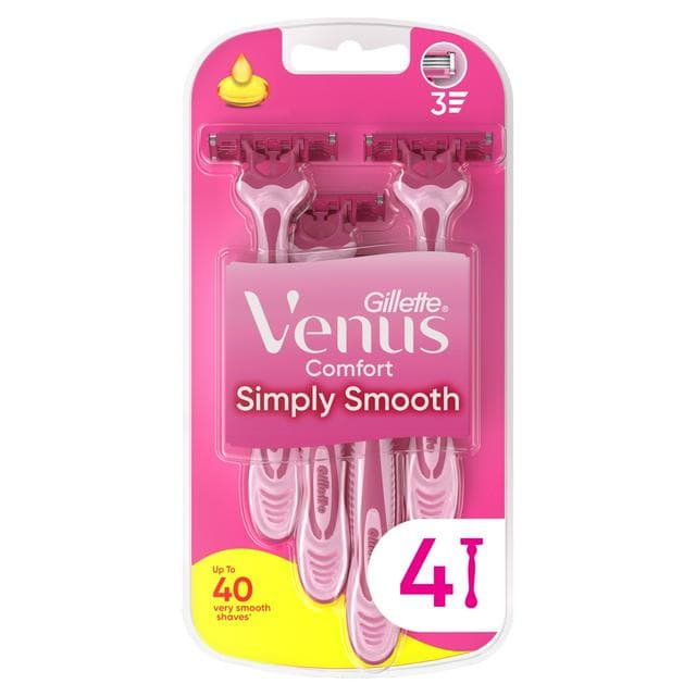 Gillette Venus Simply 3 Disposable Razor x4 - gallery image 1