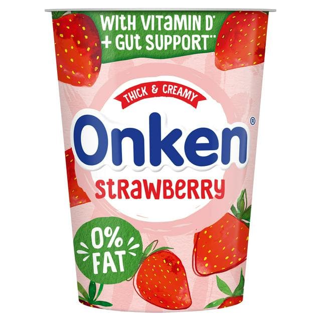 Onken Fat Free Strawberry Yogurt 450g - gallery image 1
