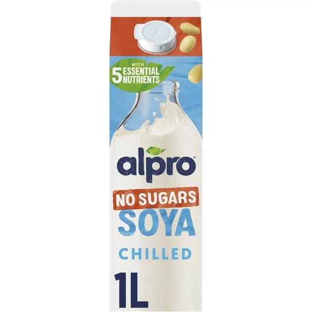 Alpro 1L Soya No Sugar Chilled Dairy Free Drink - gallery image 1