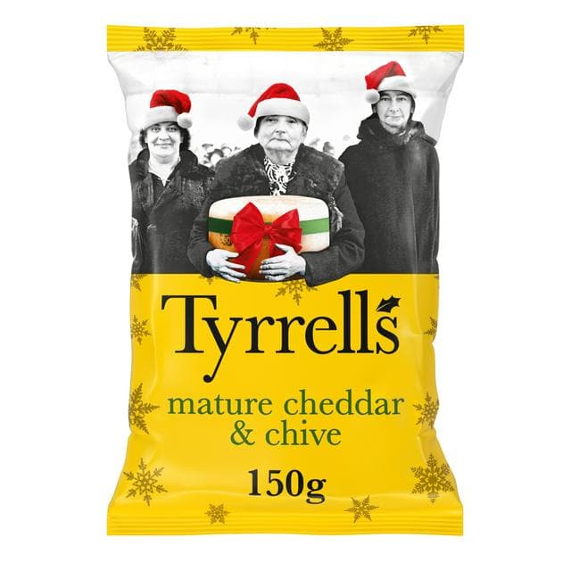 Tyrrells Cheddar Cheese & Chive Sharing Crisps 150g - gallery image 1