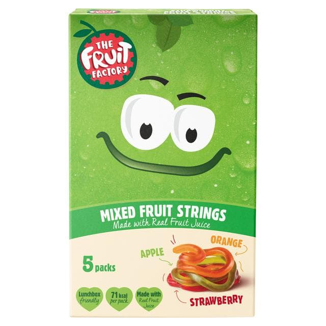 The Fruit Factory Strawberry, Apple & Orange Fruit Strings 5x20g - gallery image 1