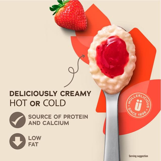 Müller Rice Strawberry Low Fat Pudding Dessert 170g - gallery image 2