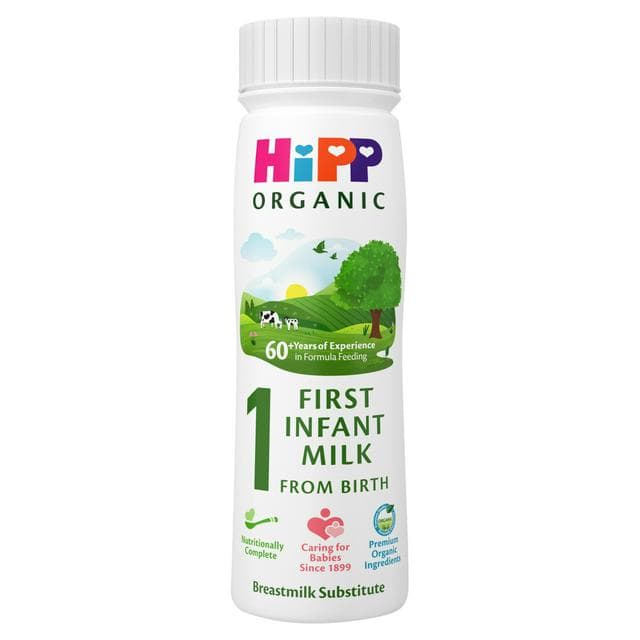 HiPP Organic 1 First Infant Baby Milk Ready to Feed Liquid Formula From Birth 200ml - gallery image 1