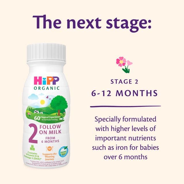 HiPP Organic 1 First Infant Baby Milk Ready to Feed Liquid Formula From Birth 200ml - gallery image 4
