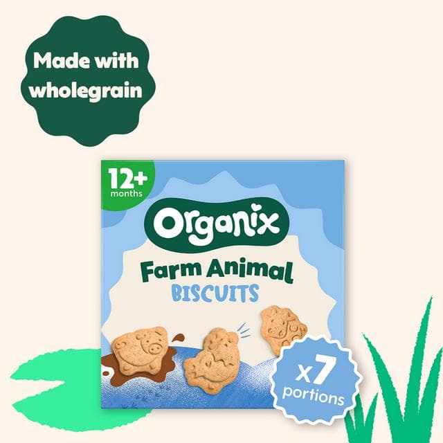 Organix Farm Animal Biscuits Toddler Snacks 12 months+ 100g - gallery image 3