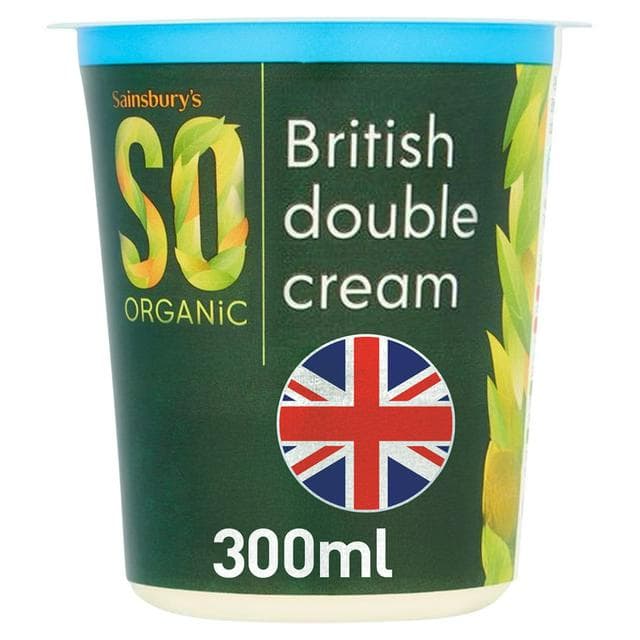 Sainsbury's Double Cream, SO Organic 300ml - gallery image 1