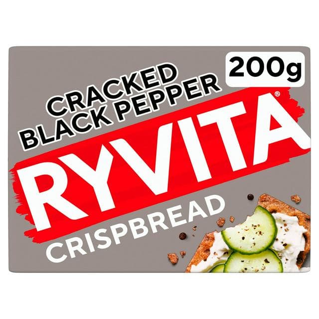 Ryvita Crispbread Cracked Black Pepper Crackers 200g - gallery image 1