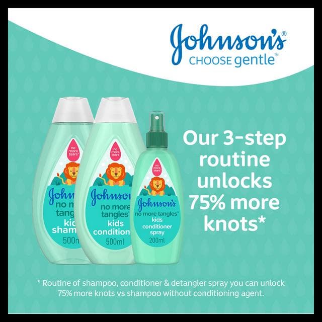 Johnson's No More Tangles Kids Shampoo For Easy Combing 500ml - gallery image 4
