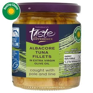 Sainsbury's Albacore Tuna in Extra Virgin Olive Oil, Taste the Difference 220g