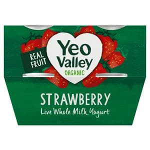 Yeo Valley Organic Strawberry 4x110g