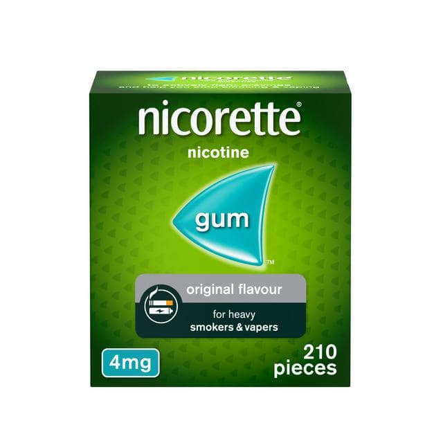 Nicorette Gum Pieces Original Flavour Quit Smoking Aid x105 4mg - gallery image 1