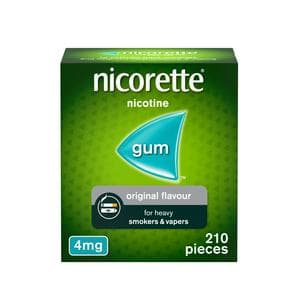 Nicorette Gum Pieces Original Flavour Quit Smoking Aid x105 4mg