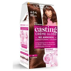 L'Oreal Paris Casting Creme Gloss Semi Permanent Hair Dye Chocolate Brownie Brown 454