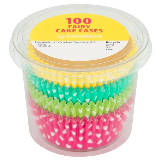 Sainsbury's 100 Polka Dot Cake Cases - gallery image 1
