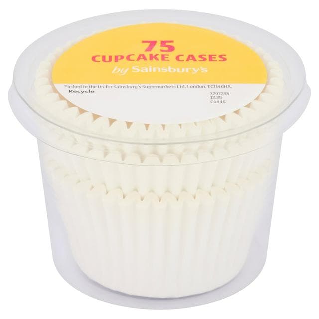 Sainsbury's Plain Cupcake Cases x75 - gallery image 1