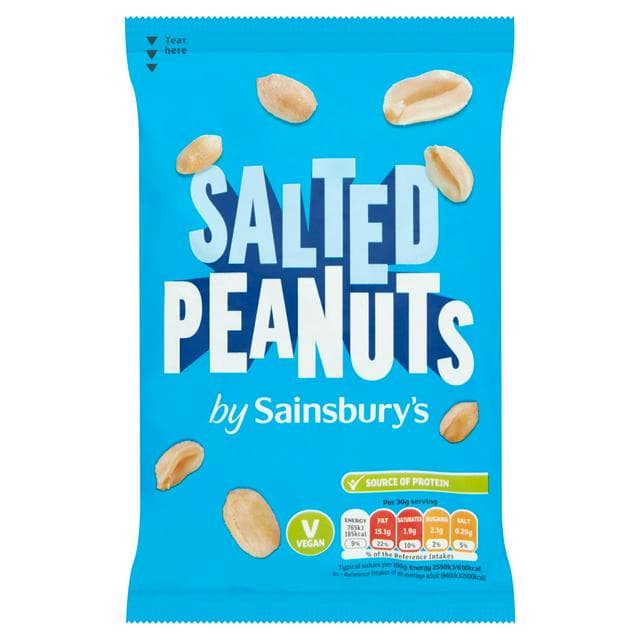 Sainsbury's Salted Peanuts 200g - gallery image 1