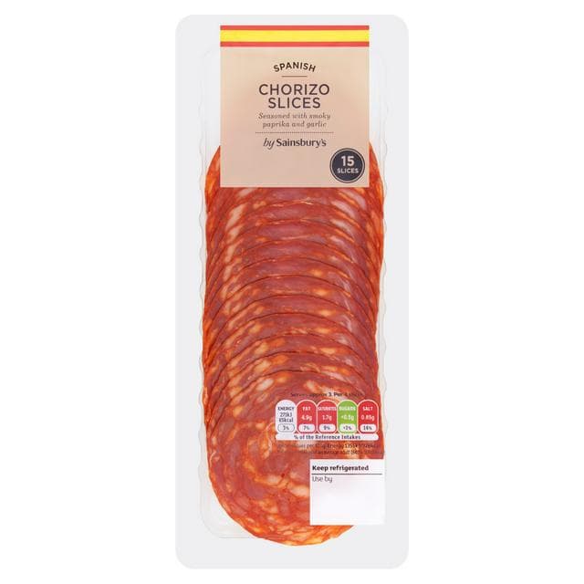 Sainsbury's 15 x Spanish Chorizo Slices 75g - gallery image 1