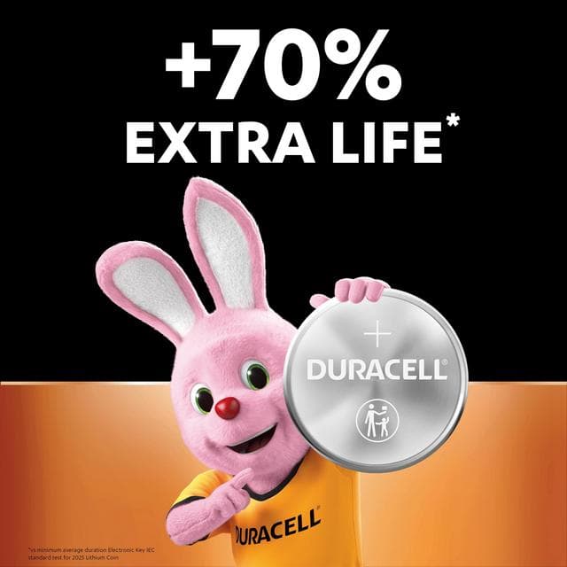 Duracell Specialty 2025 Lithium Coin Battery 3V (DL2025 / CR2025), pack of 2 - gallery image 3