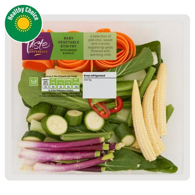Sainsbury's Baby Vegetable Stir Fry, Taste the Difference 220g - gallery image 1