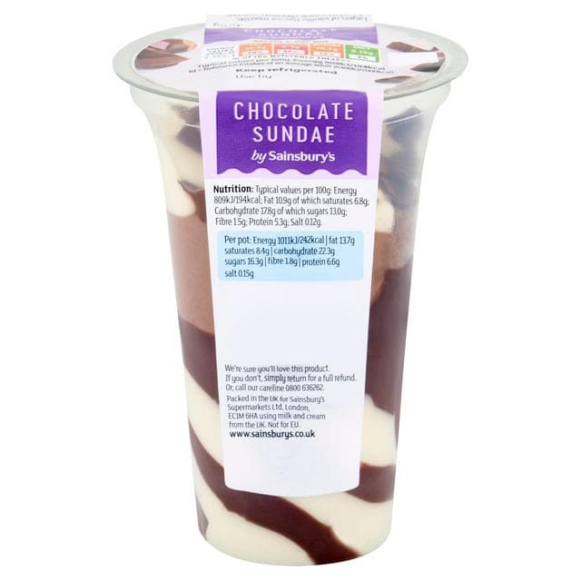 Sainsbury's Triple Chocolate Sundae 125 - gallery image 1