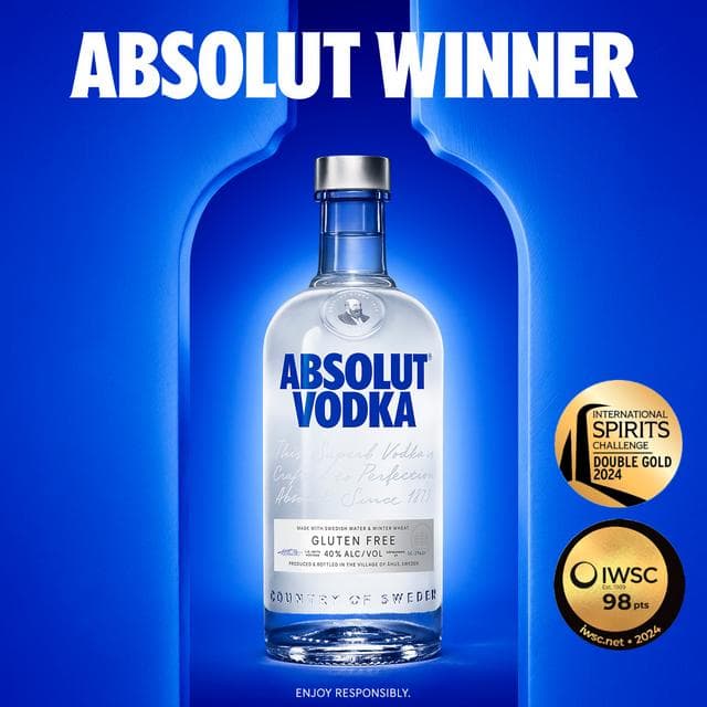Absolut Blue Original Swedish Vodka 35cl - gallery image 2