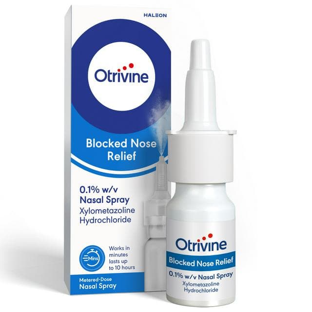 Otrivine Blocked Nose Relief Decongestant Nasal Spray 10ml - gallery image 1