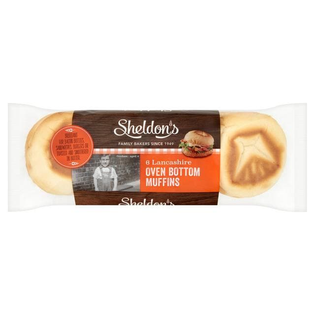 Sheldons White Oven Bottom Muffins Rolls x6 - gallery image 1