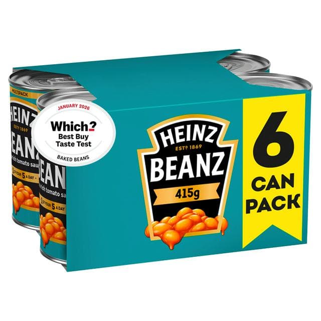 Heinz Baked Beans in a Rich Tomato Sauce 6 x 415g - gallery image 1