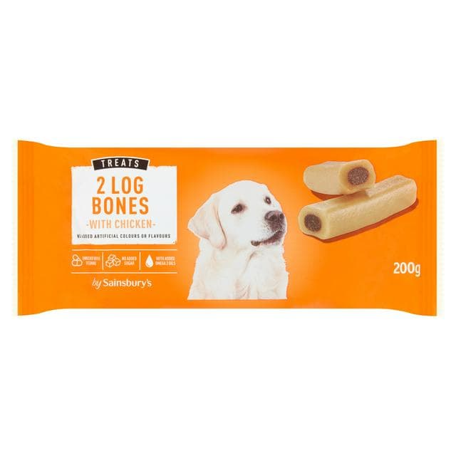 Sainsbury's Dog Treats, Log Bones x2 - gallery image 1