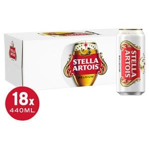 Stella 18 x 440ml Artois Premium Lager Beer Cans