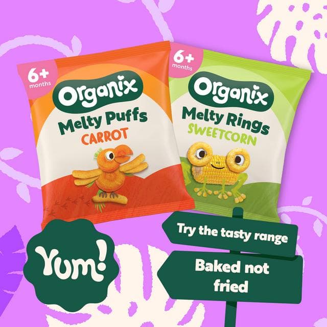 Organix Melty Organic Sweetcorn Rings Baby Puffs 6 months+ 20g - gallery image 5
