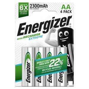 Energizer Extreme AA Rechargeable Batteries, 2300mAh x4